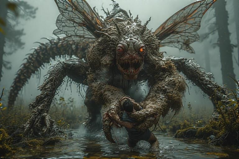 Rencontre de monstre de tourbière