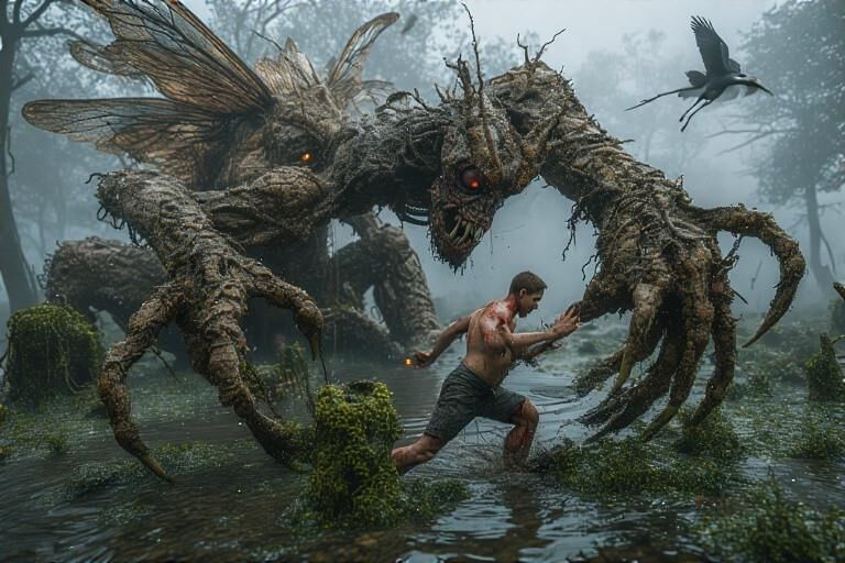 Rencontre de monstre de tourbière
