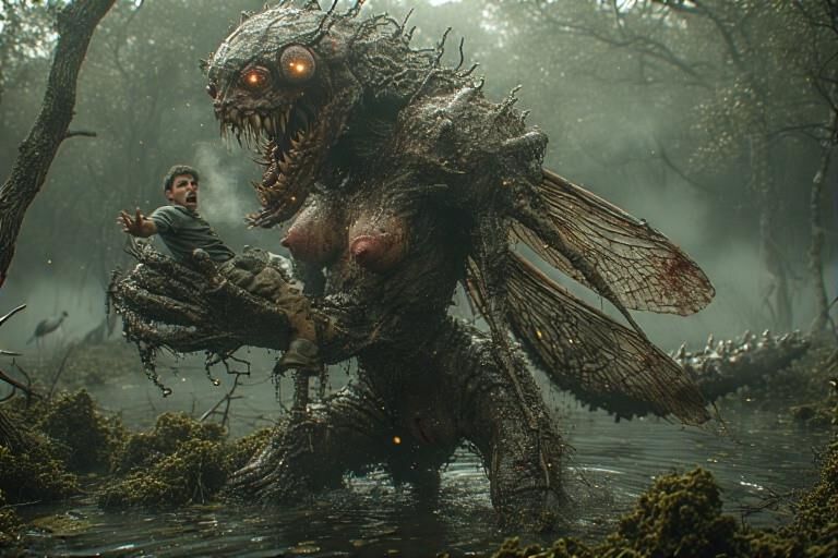 Rencontre de monstre de tourbière