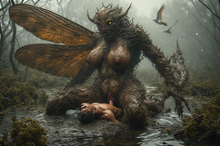 Rencontre de monstre de tourbière