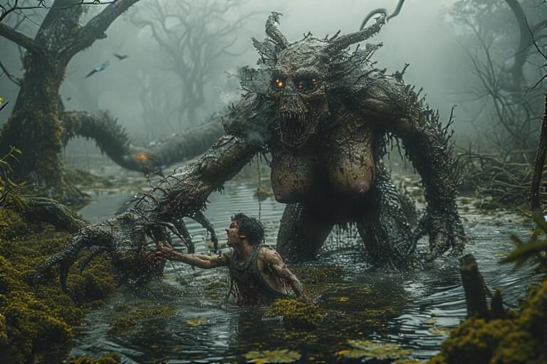Rencontre de monstre de tourbière