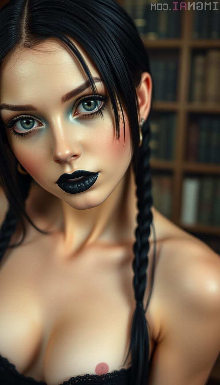 AI Adult Miércoles Addams, pose y sexo