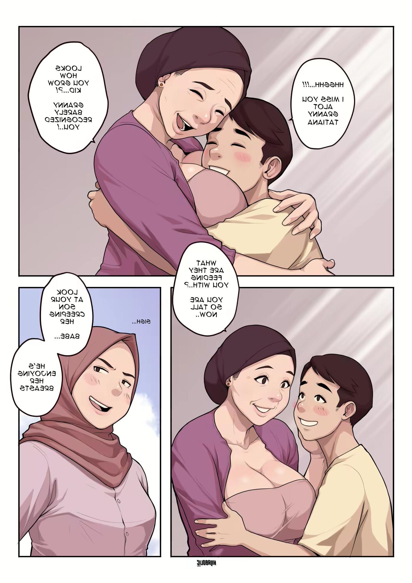 Mãe, filho e vovó hentai