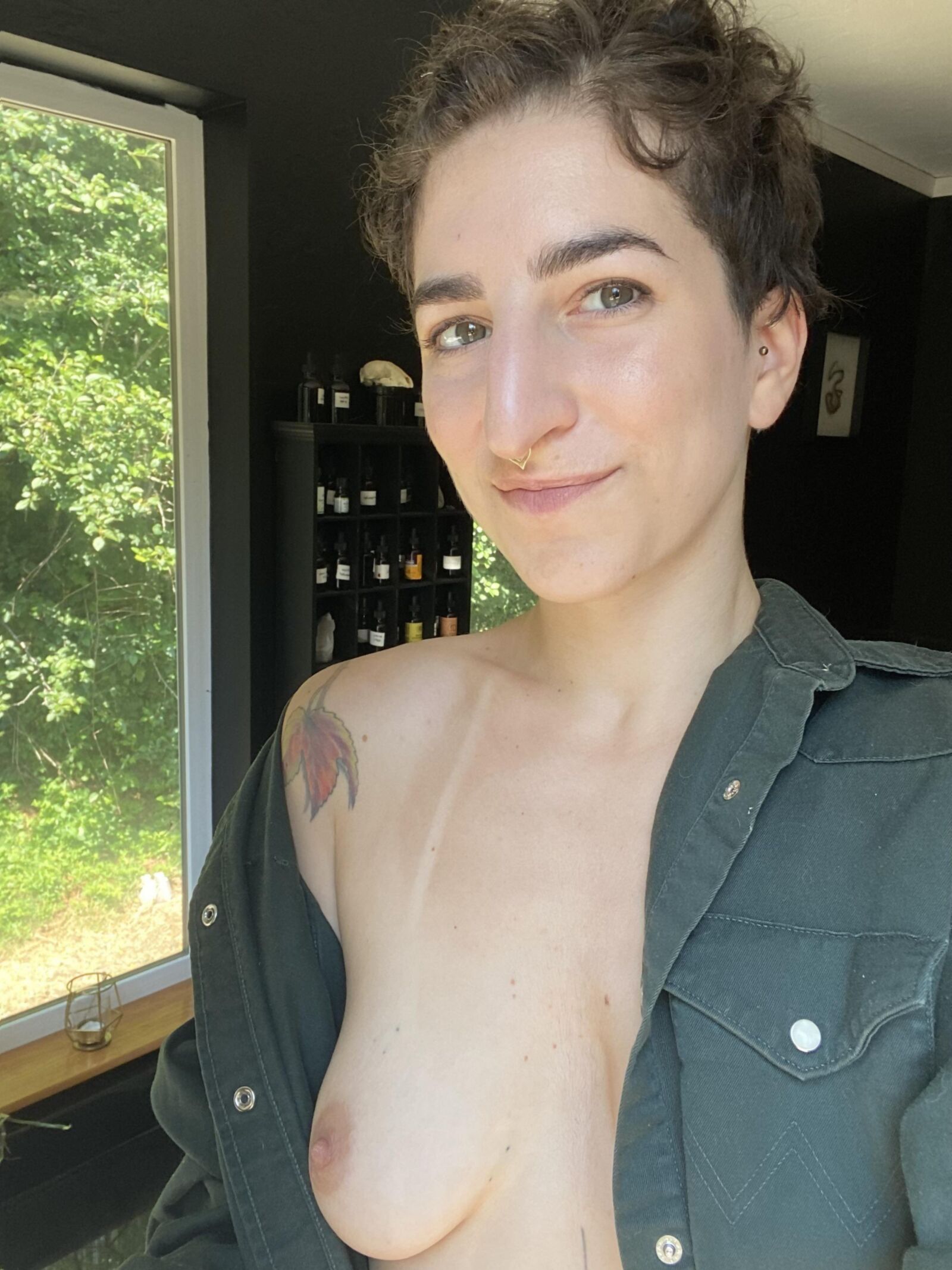 Seins nus en denim