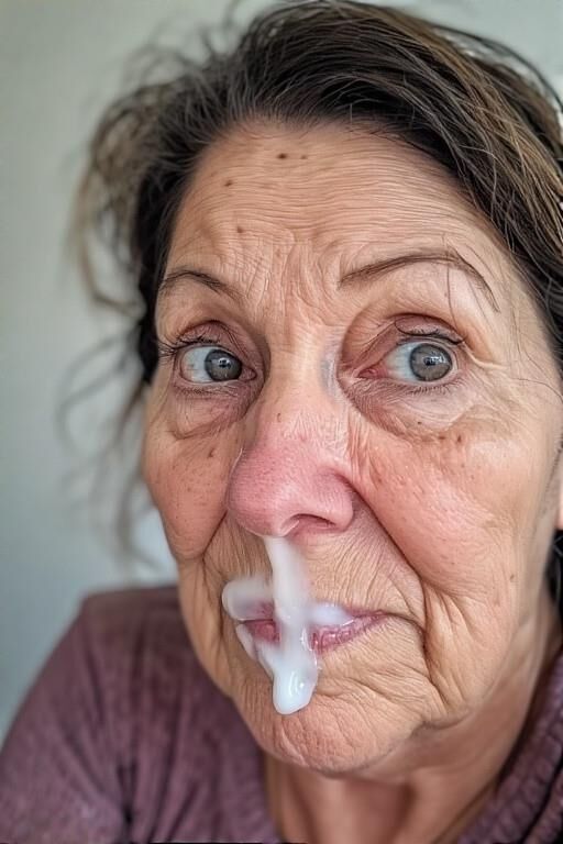 Sperma in Mamas Mund