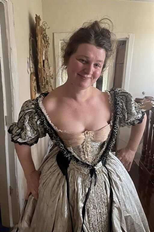 Bürgerkriegs -Enactor -Frauen in S -Kleidern