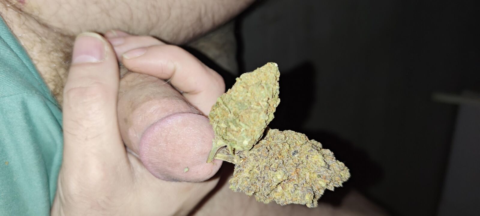 Mein Schwanz auf Weed Gras THC