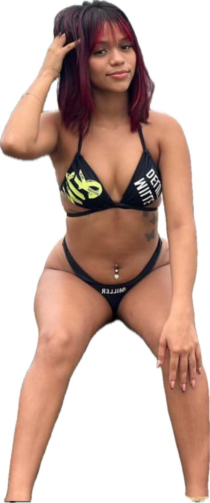 Latina süße große Butt -Aufkleber