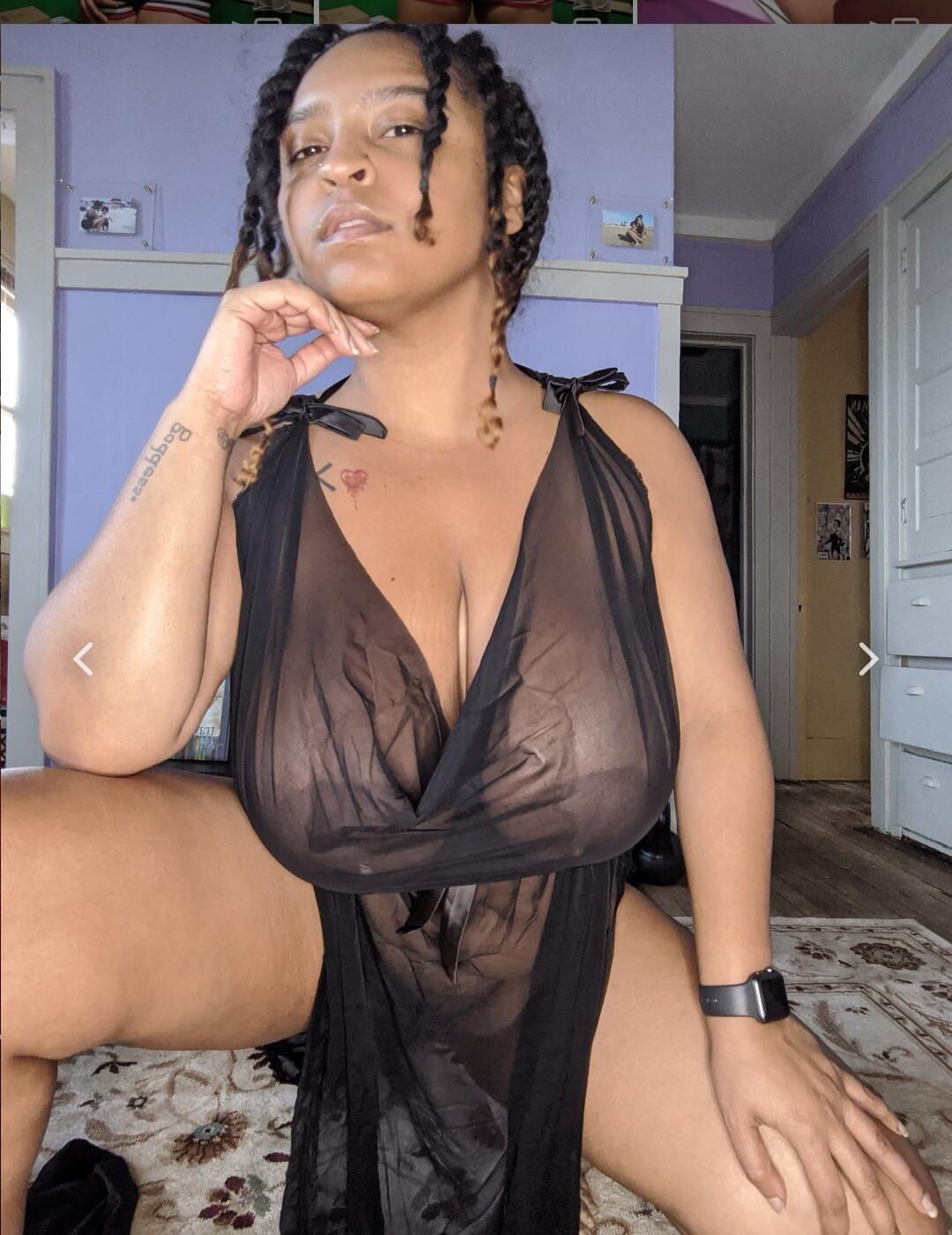Ebony Milf Mega Areola Professeur Gaia