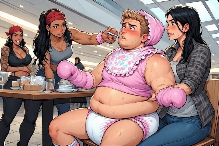 AI adulto bebê e fraldas obras de arte domésticas mistura