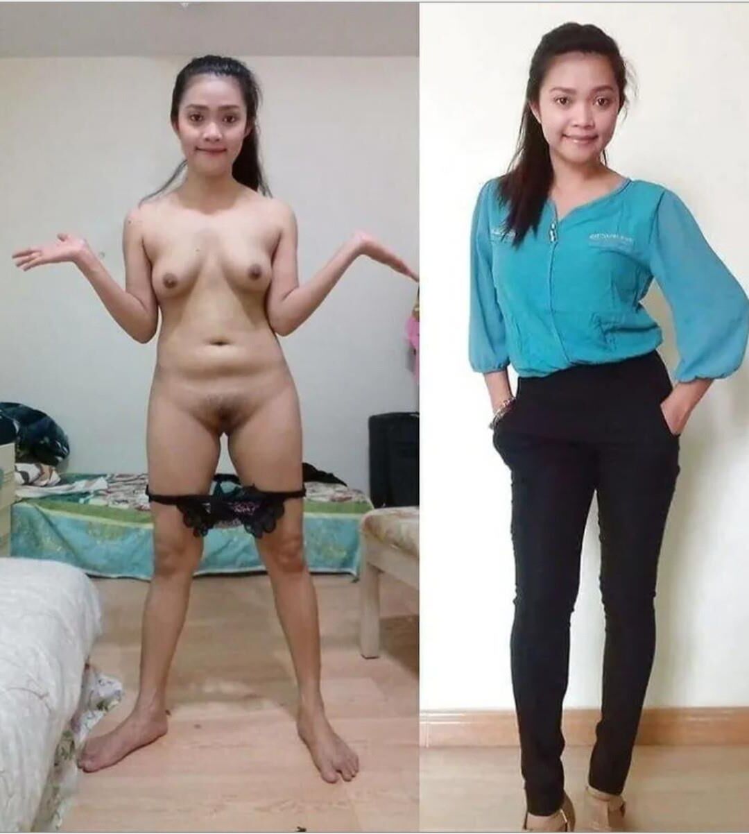 服を脱いだアジア人