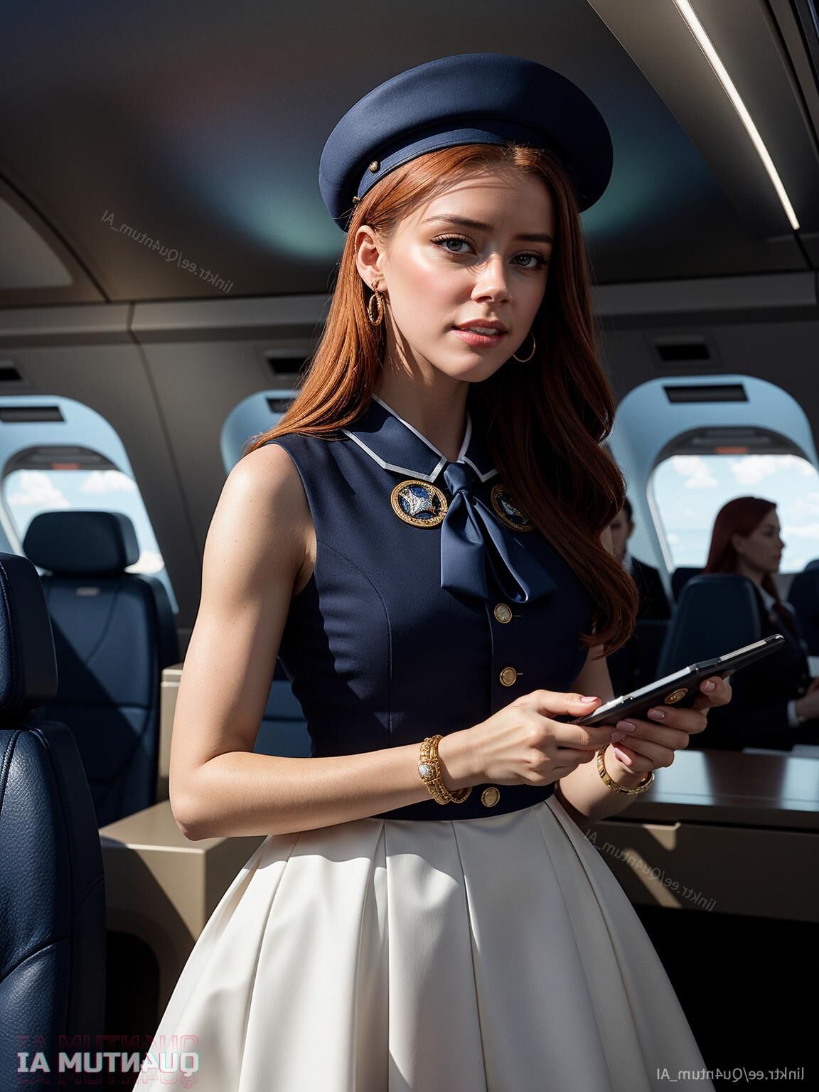 AI Amber Heard # Air Force One Stewardess Aquaman Mera Uniform