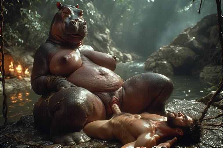 Rencontre avec une femme hippopotame