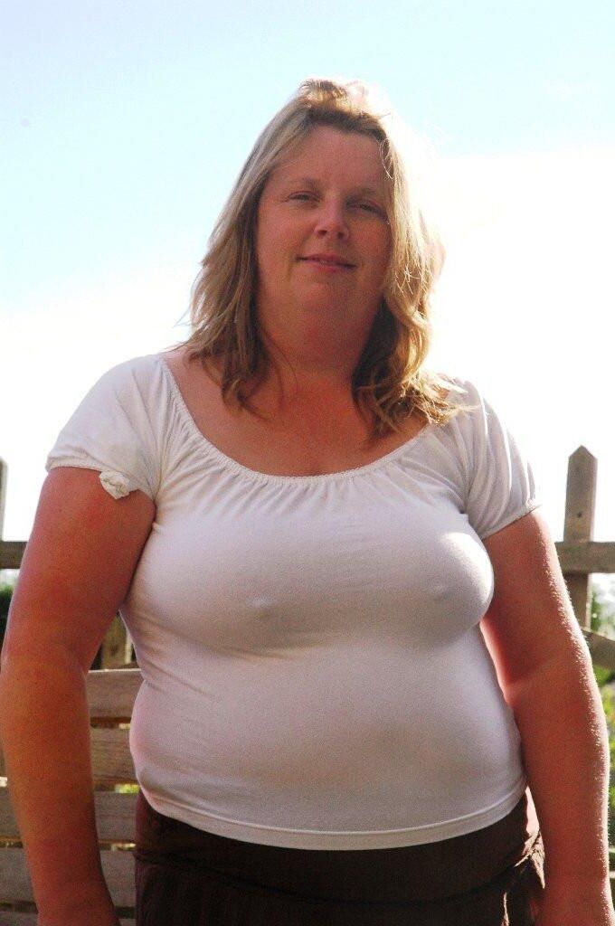 UK Busty Blonde Frau Fiona