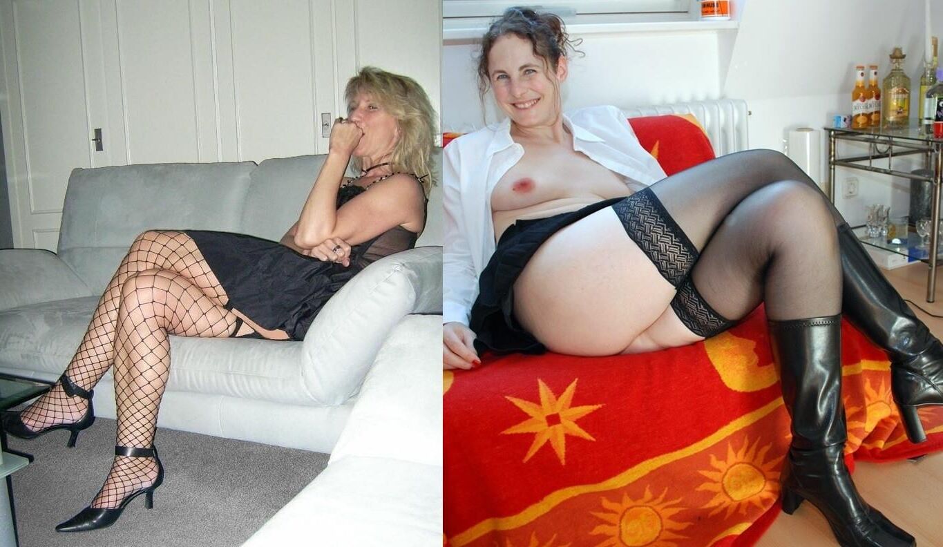 Sabine o Heike vs Sina comparação Altfotzen Hure Arsch Butt como