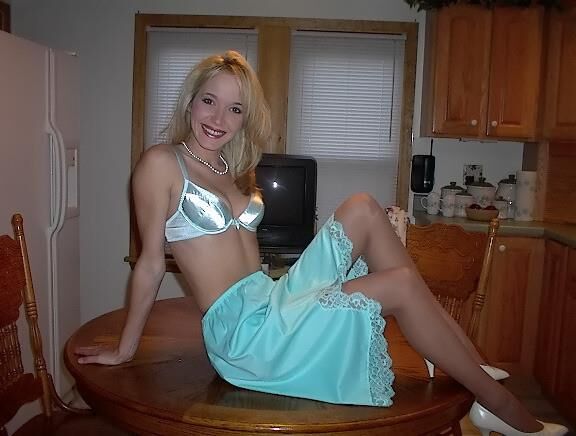 Kelli Unknown Set Light Blue Half Slip in Kitchen
