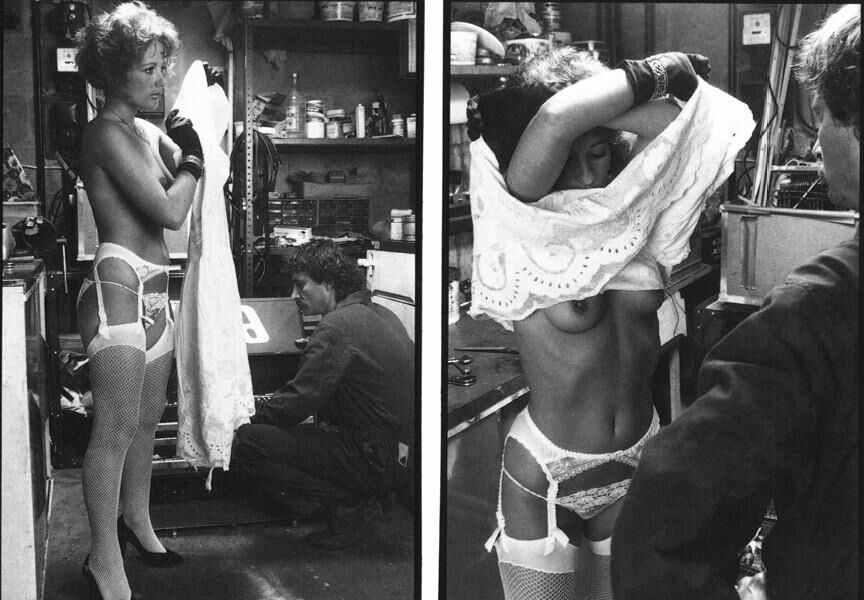 Retro Spanking Janus garage mechanic encounter
