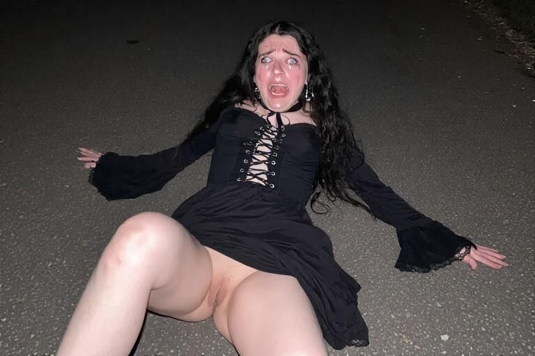 Goth Girl Used in a Back Alley