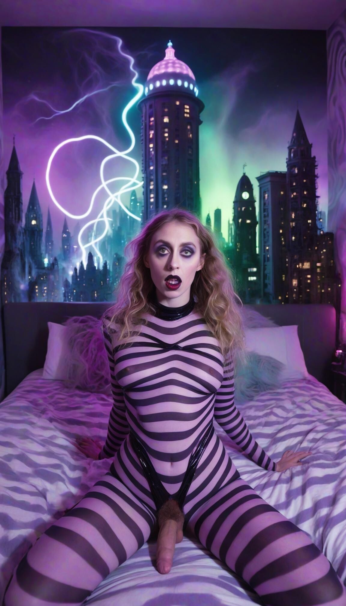 Erotic Stripy Lingerie and Jammies ( Preview)