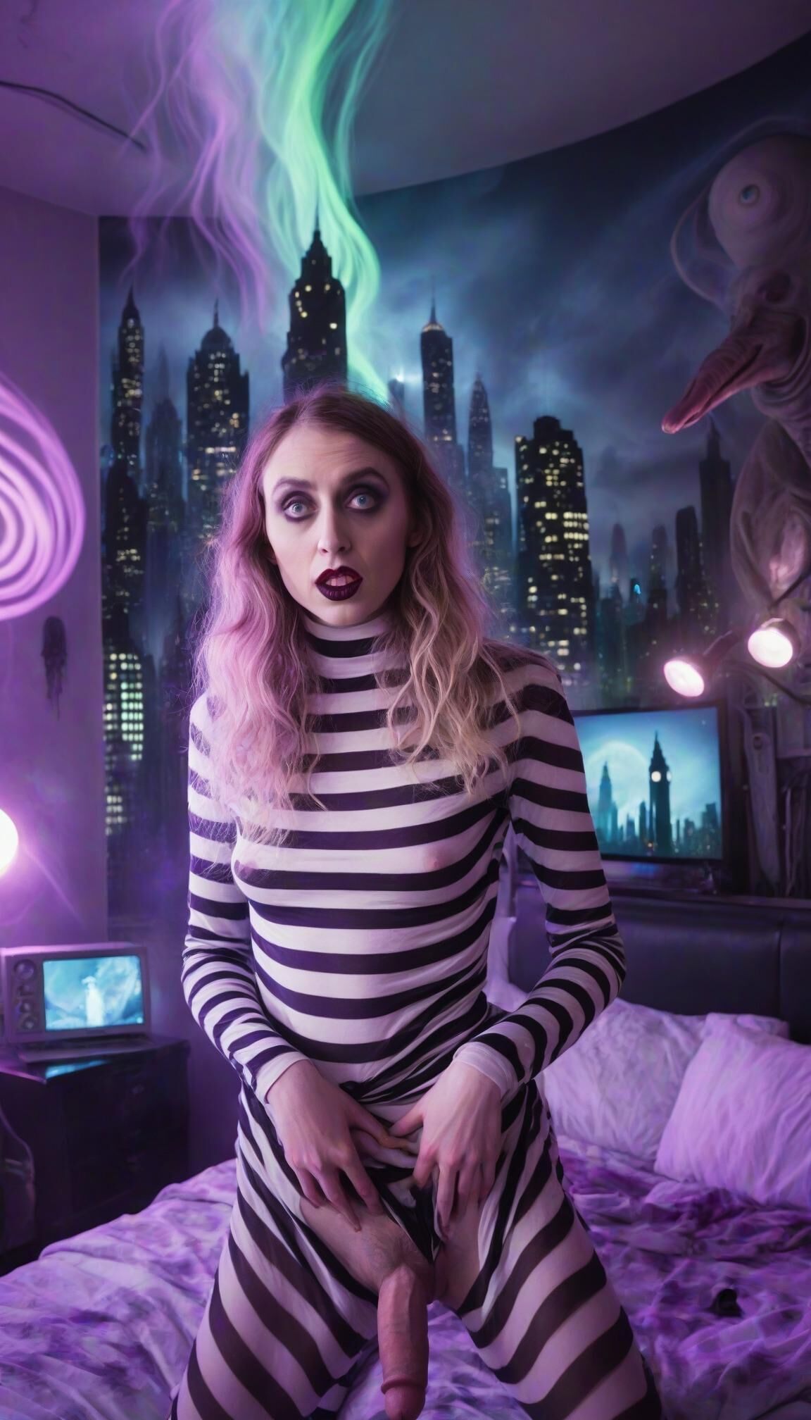 Erotic Stripy Lingerie and Jammies ( Preview)