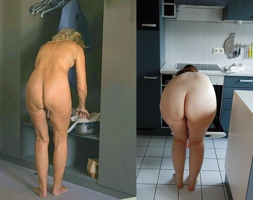 Sabine o Heike vs Sina comparação Altfotzen Hure Arsch Butt como