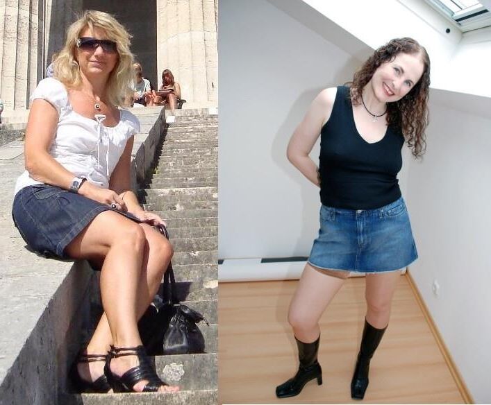 Sabine o Heike vs Sina comparação Altfotzen Hure Arsch Butt como