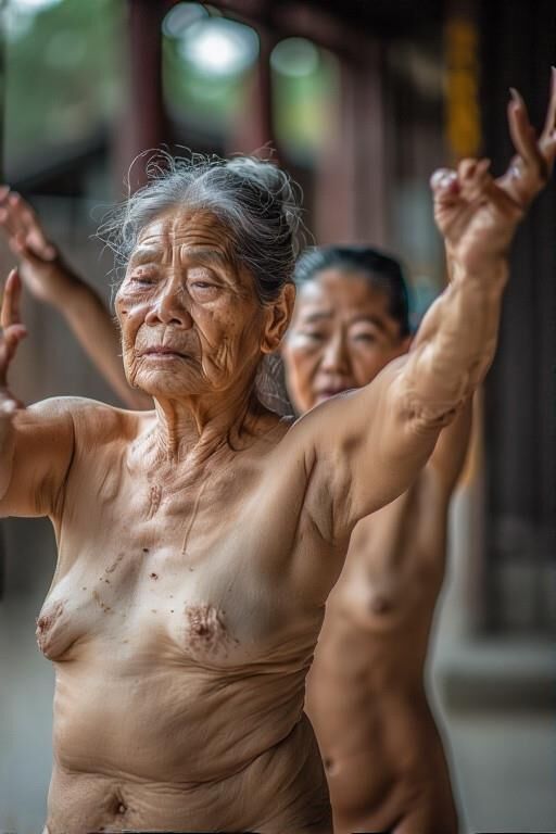 Chinese Women Doing Tai Chi