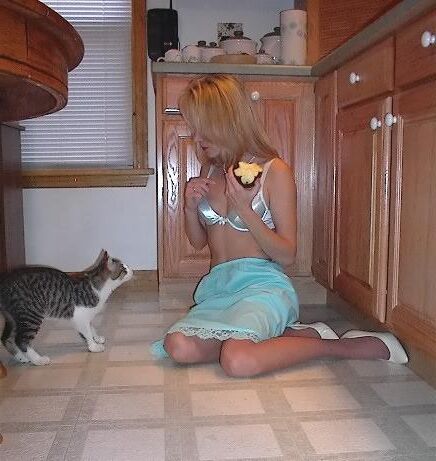 Kelli Unknown Set Light Blue Half Slip in Kitchen