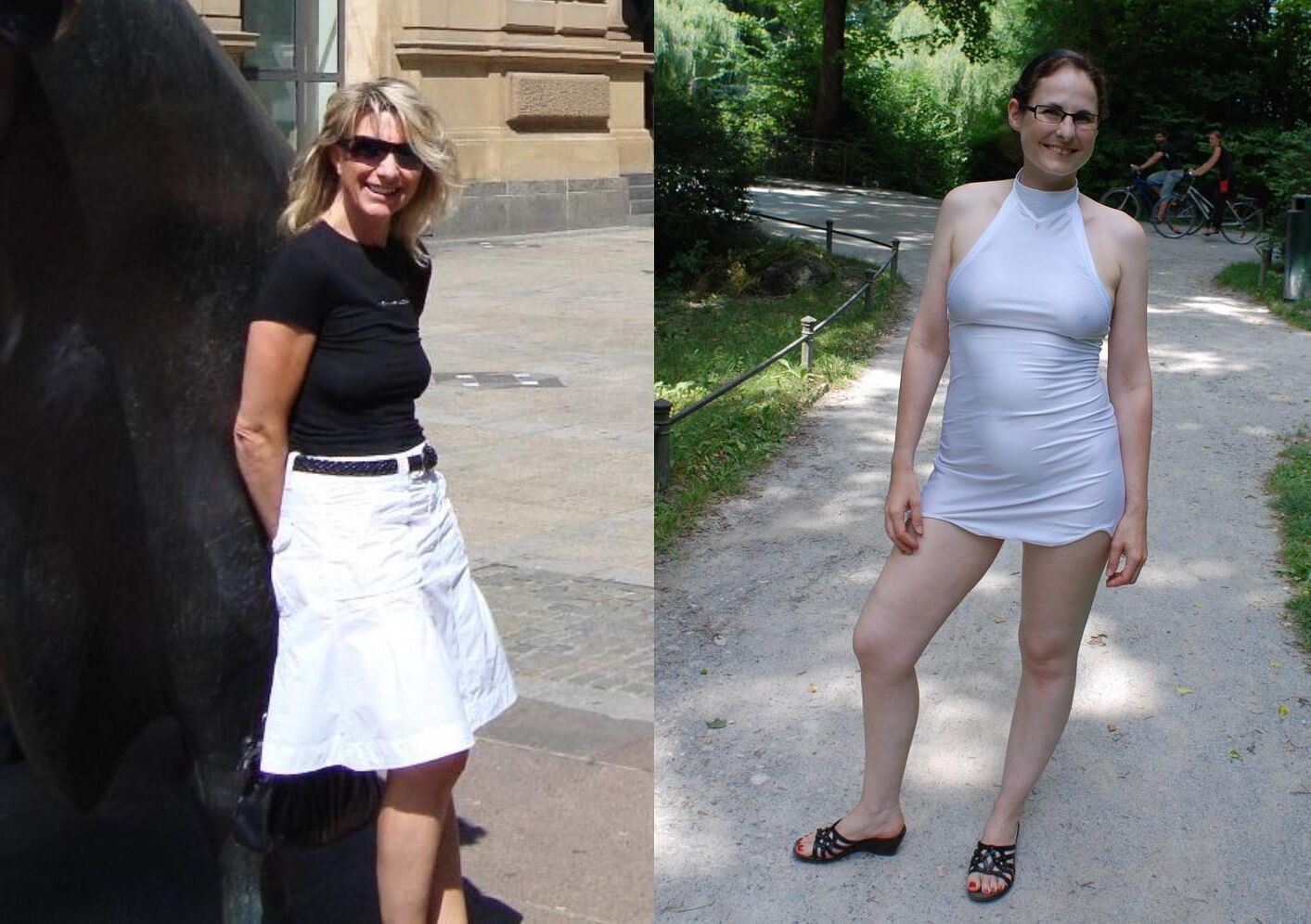 Sabine o Heike vs Sina comparação Altfotzen Hure Arsch Butt como