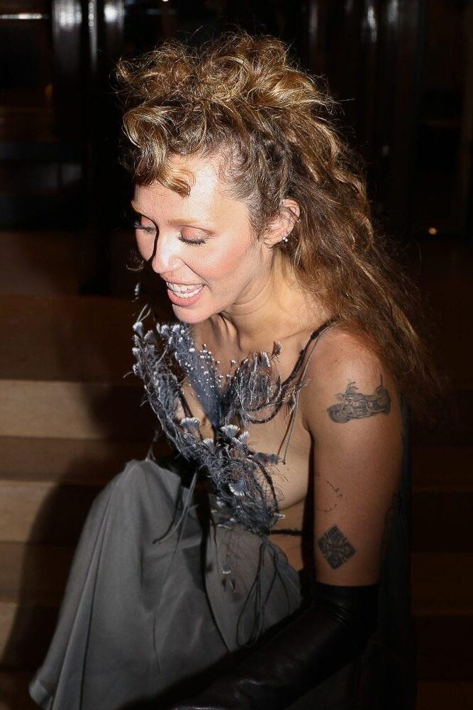 Miley Cyrus Seen outside her Hotel in Paris
