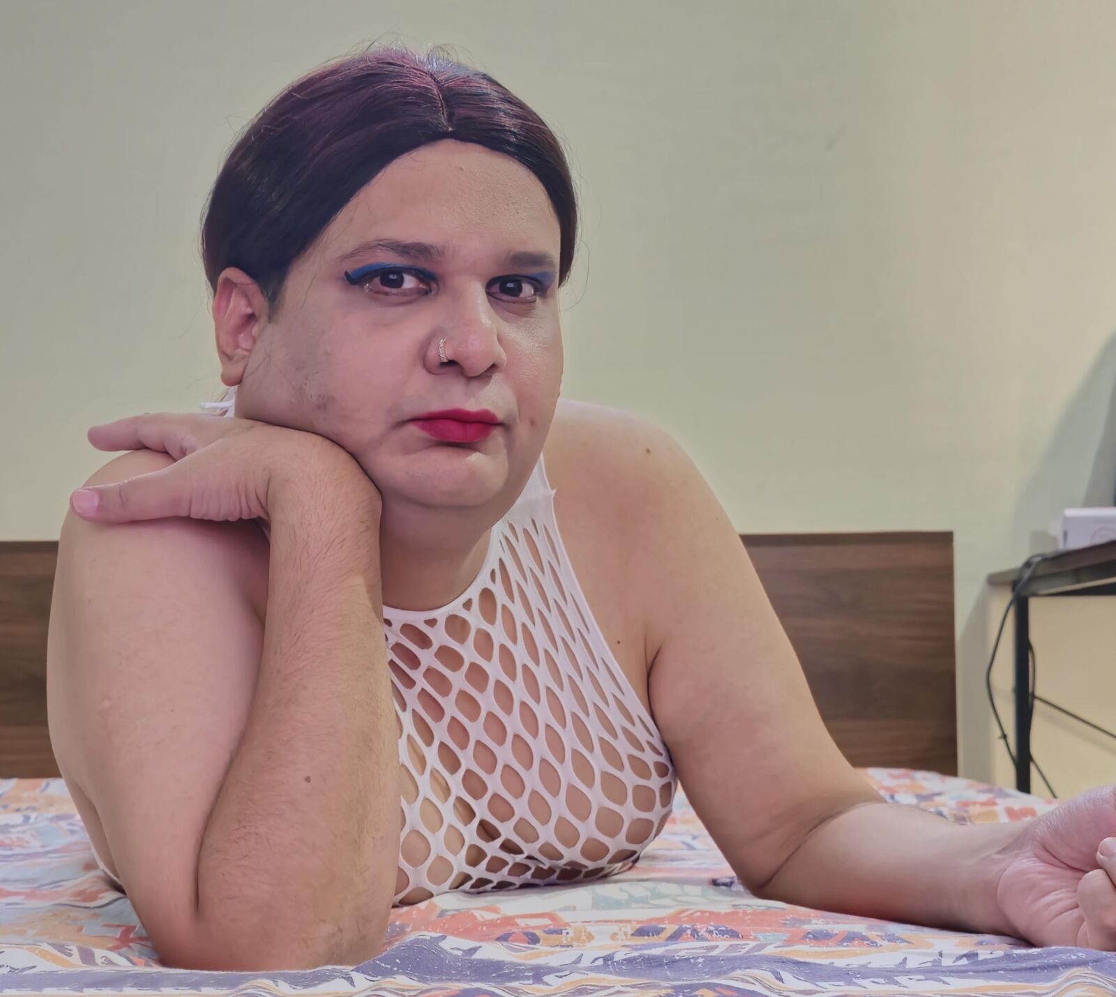 pelirroja shemale monica m en malas blancas s