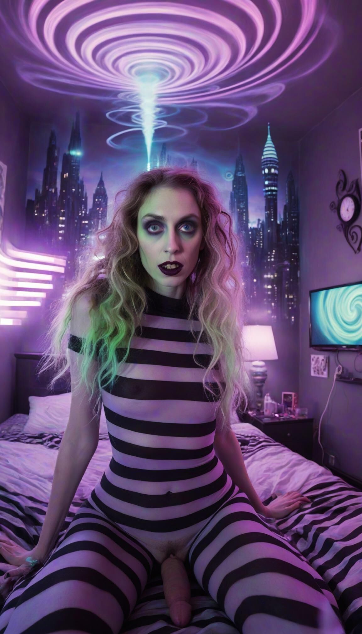Erotic Stripy Lingerie and Jammies ( Preview)