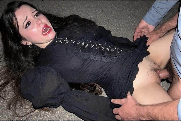 Goth Girl Used in a Back Alley