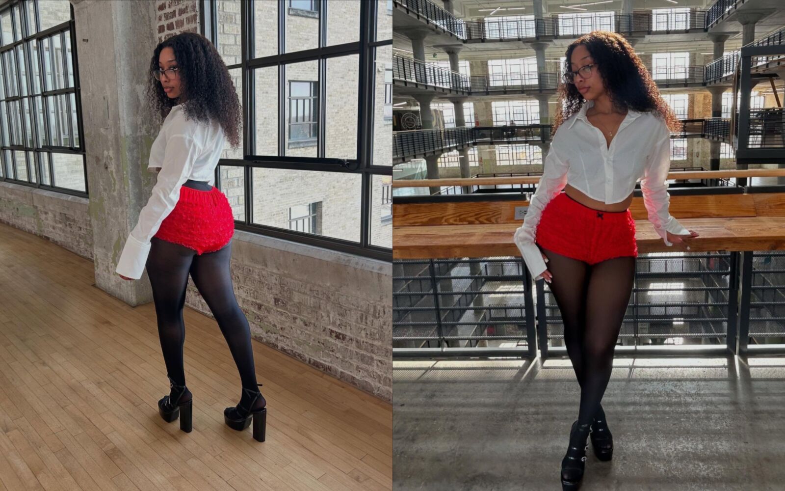 Belezas de meia -calça de ébano