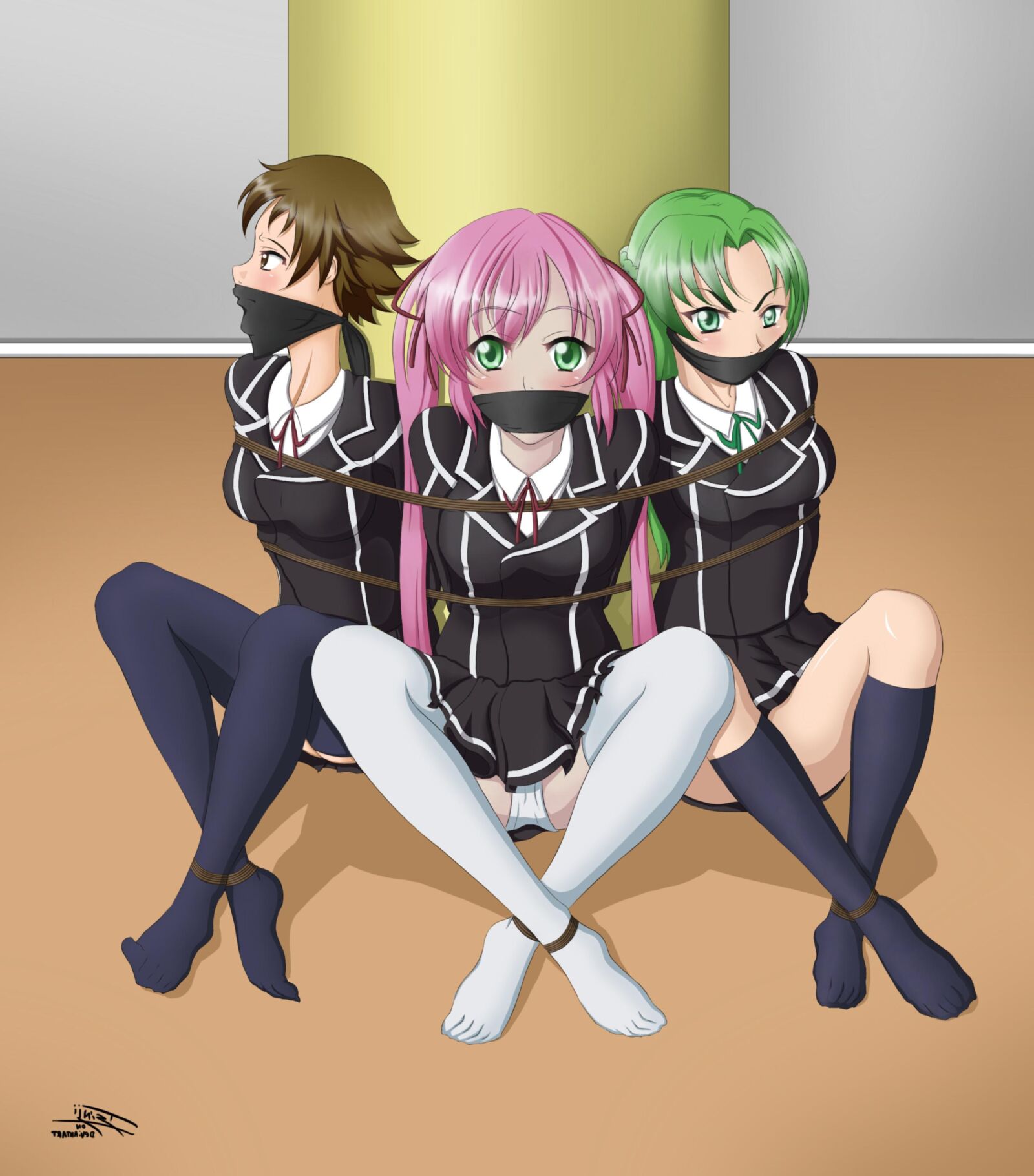 Bondage Cartoon & D women in BDSM troubles 