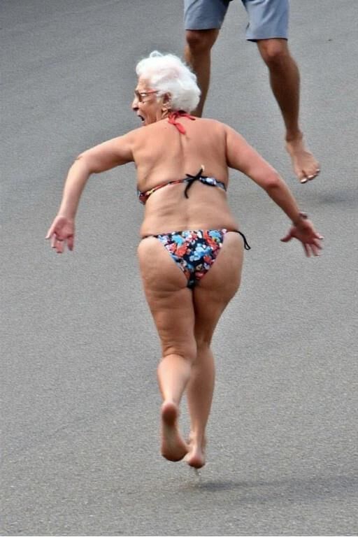 Granny Asses at the Beach