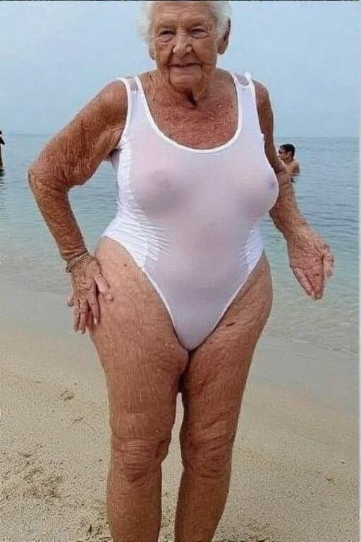 Grannies in Sheer Bathing Suits