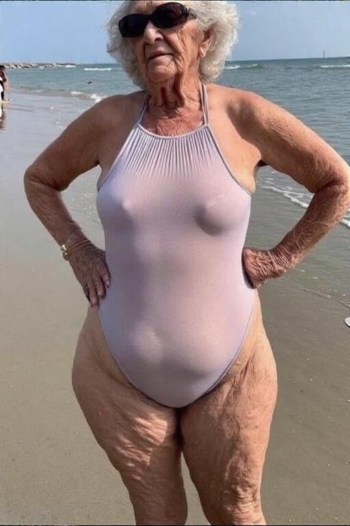 Grannies in Sheer Bathing Suits