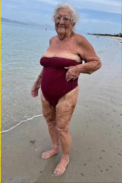 Grannies in Strapless One piece Bathing Suits