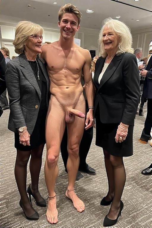 Two grannies and a guy