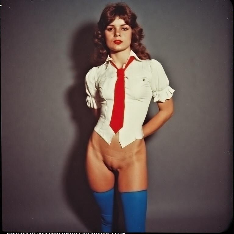 Blue stockings, bottomless young ladies