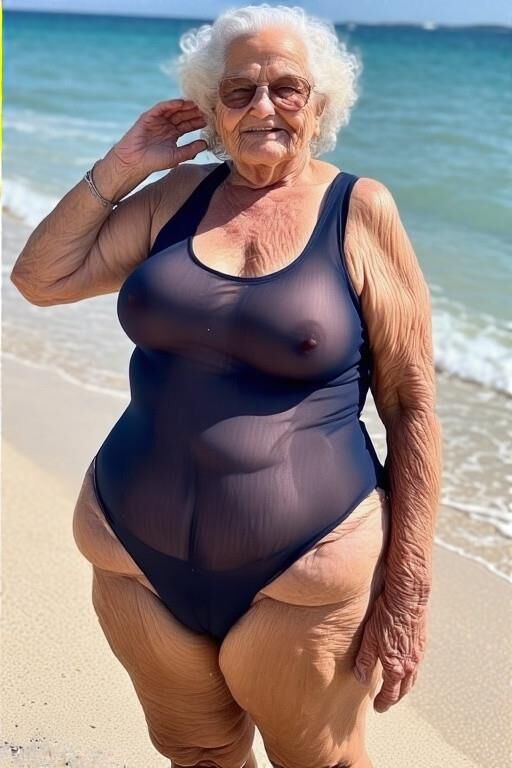 Grannies in Sheer Bathing Suits