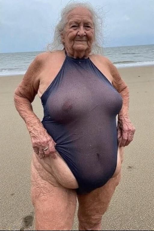 Grannies in Sheer Bathing Suits