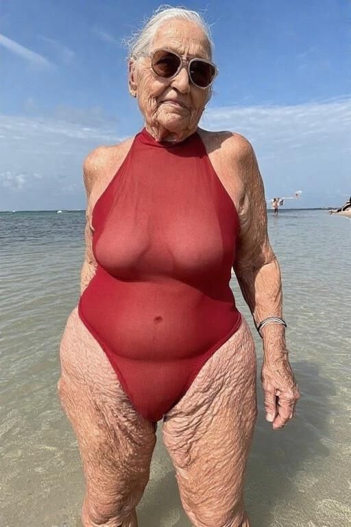 Grannies in Sheer Bathing Suits