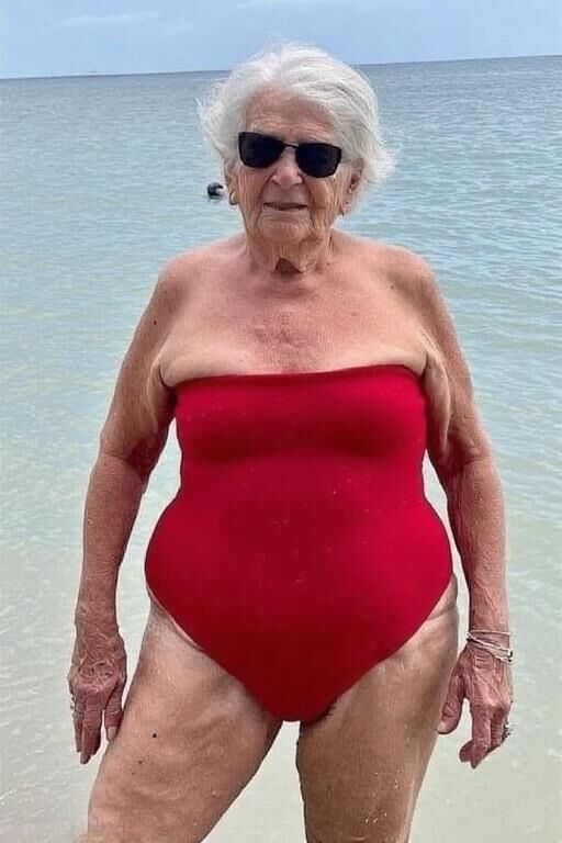 Grannies in Strapless One piece Bathing Suits