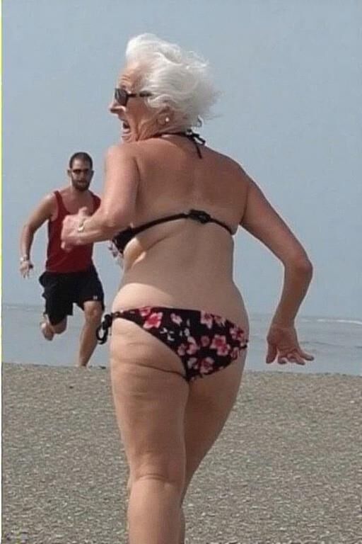 Granny Asses at the Beach