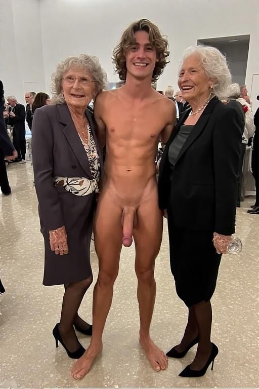 Two grannies and a guy