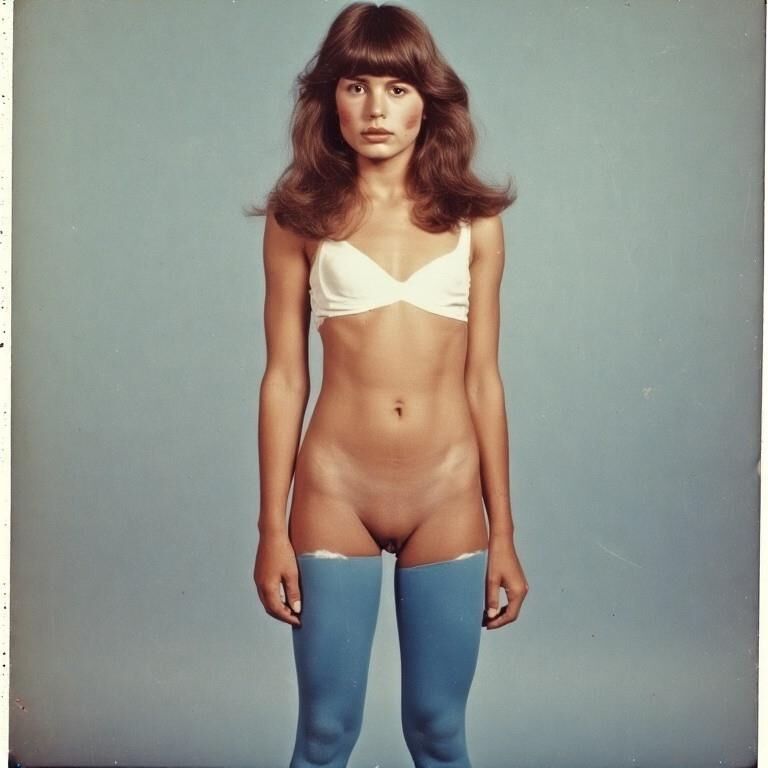Blue stockings, bottomless young ladies