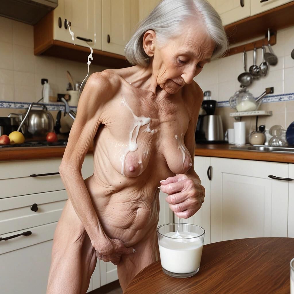 Oma versucht zu kochen, aber es wird unordentlich