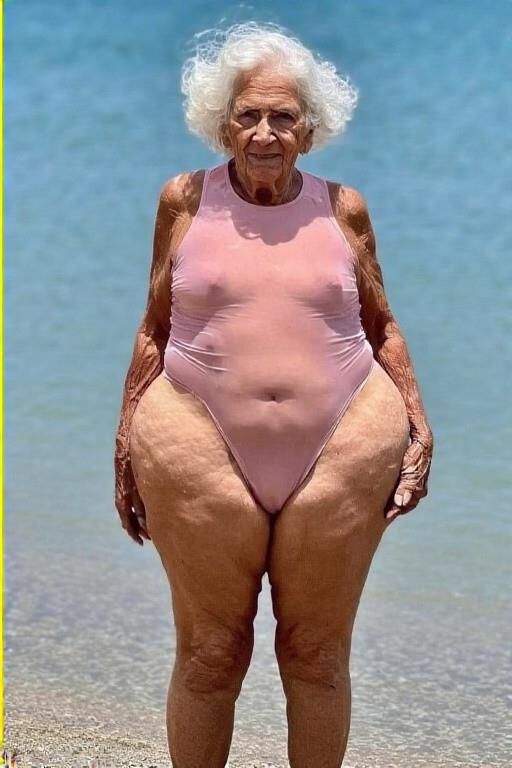 Grannies in Sheer Bathing Suits